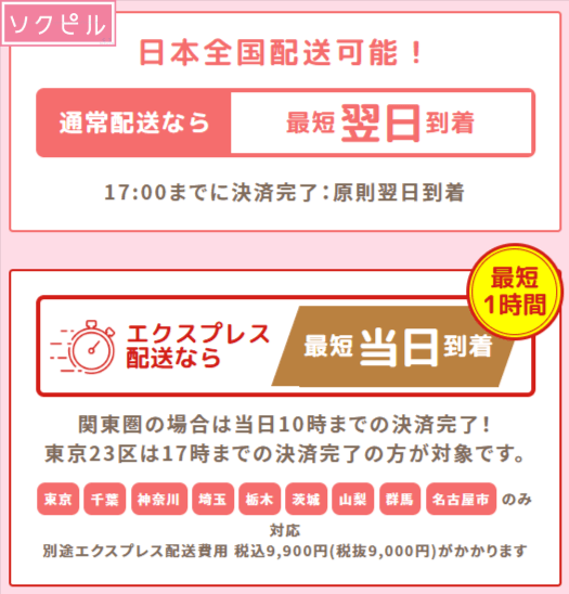 ソクピル：アフターピルの配送について